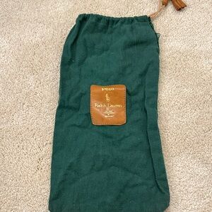 Polo Ralph Lauren Green Drawstring Bag 1980s vintage Ralph Lauren
